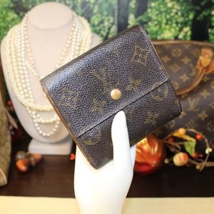Louis Vuitton Monogram Compact Wallet Bifold TH0935 Fair Cond.